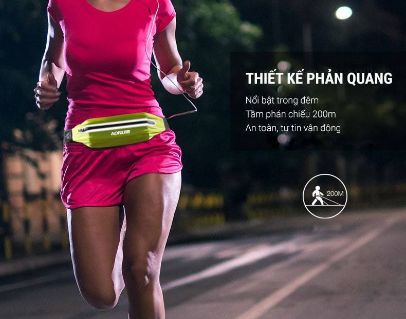 that lung chay bo 1 ngan cao cap aonijie 01 Thắt lưng chạy bộ phản quang Aonijie B001Plus - YCB.vn