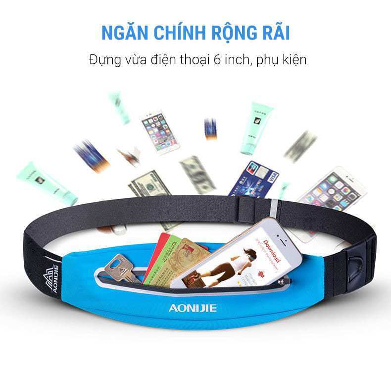 that lung chay bo 1 ngan cao cap aonijie 04 Thắt lưng chạy bộ phản quang Aonijie B001Plus - YCB.vn