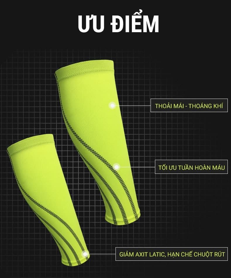 vo bo ong chan compression leg sleeve LS01 chi tiet 02 Bó ống chân thể thao YCB Leg Compression LS01 - YCB.vn