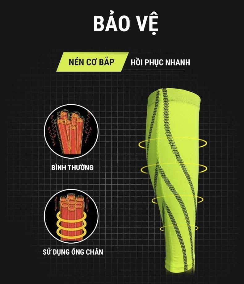 Bó ống chân thể thao YCB Leg Compression LS01 6 vo bo ong chan compression leg sleeve LS01 chi tiet 06 Bó ống chân thể thao YCB Leg Compression LS01 - YCB.vn