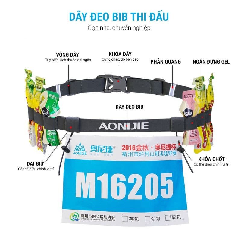 Dây đeo bib thi đấu Aonijie 1 day deo bib aonijie 04 Dây đeo bib thi đấu Aonijie - YCB.vn