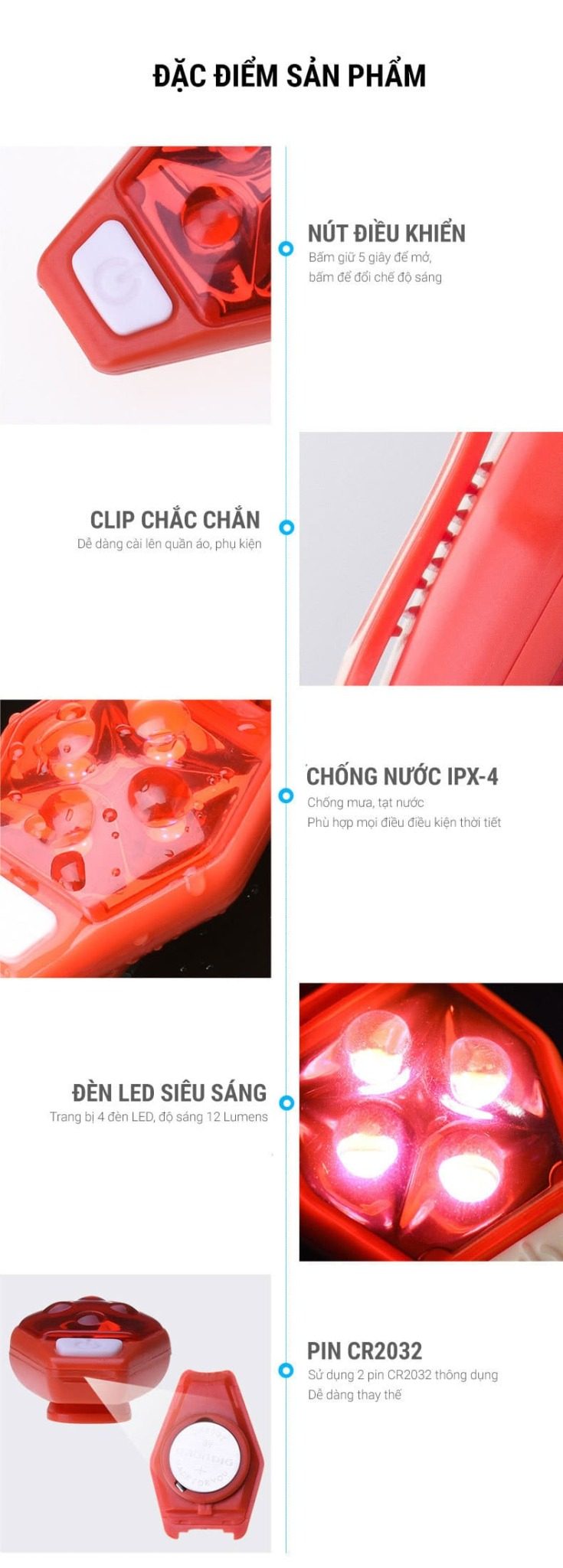 Đèn LED tín hiệu an toàn chống nước StrobeLED 3 den led tin hieu aonijie 10 Đèn LED tín hiệu an toàn chống nước StrobeLED - YCB.vn