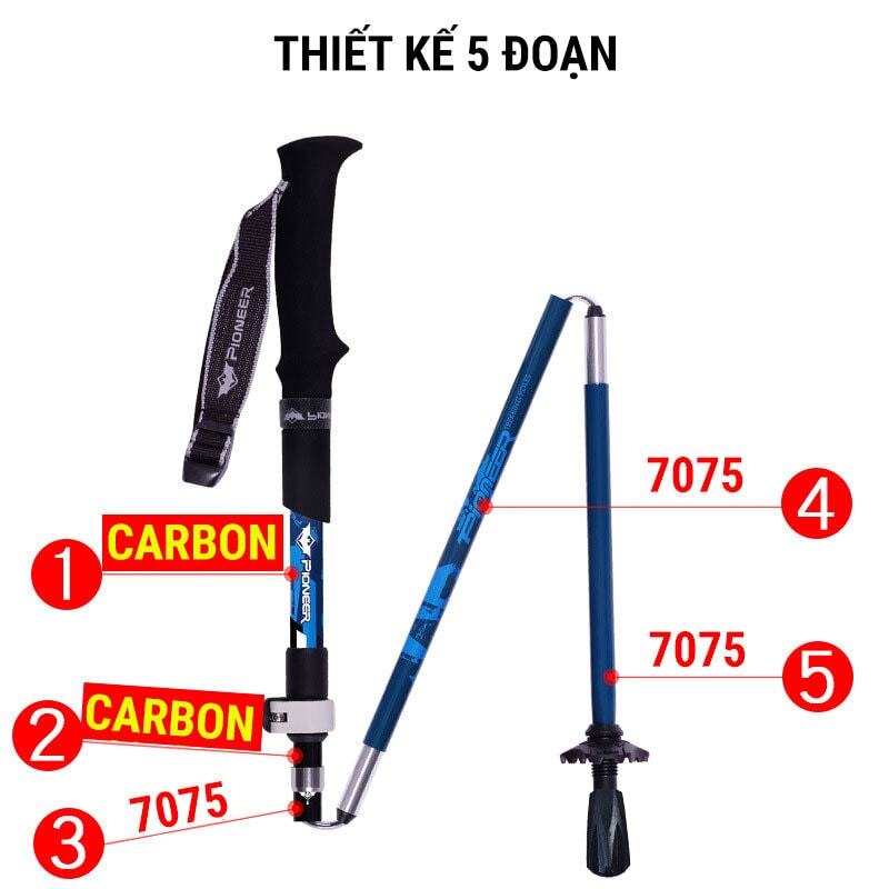 gay leo nui pioneer trailblazer 06 Gậy leo núi dạng gấp Z-pole Pioneer Trailblazer PL-04 (240 gram) - YCB.vn