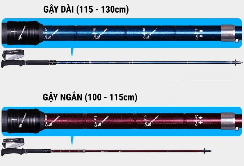 gay leo nui z pole pioneer ultra light pl 08 02 Gậy leo núi dạng gấp Z-pole Pioneer Ultra Light (PL-08) - YCB.vn