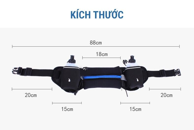 Túi đeo hông chạy bộ B009Plus (kèm 2 bình nước 250ml) 2 tui deo hong b009plus 001 Túi đeo hông chạy bộ B009Plus (kèm 2 bình nước 250ml) - YCB.vn