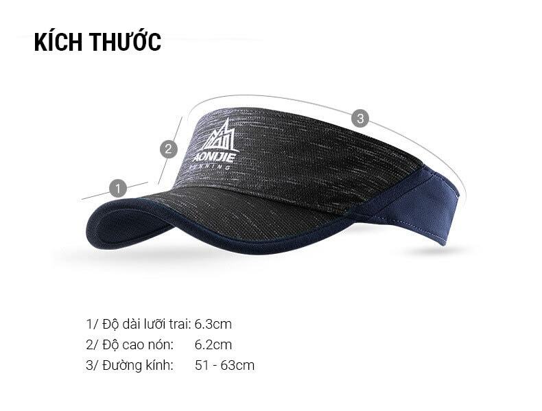 non che nang nua dau aonijie h03 011 Nón thể thao visor che nắng Aonijie (H03) - YCB.vn
