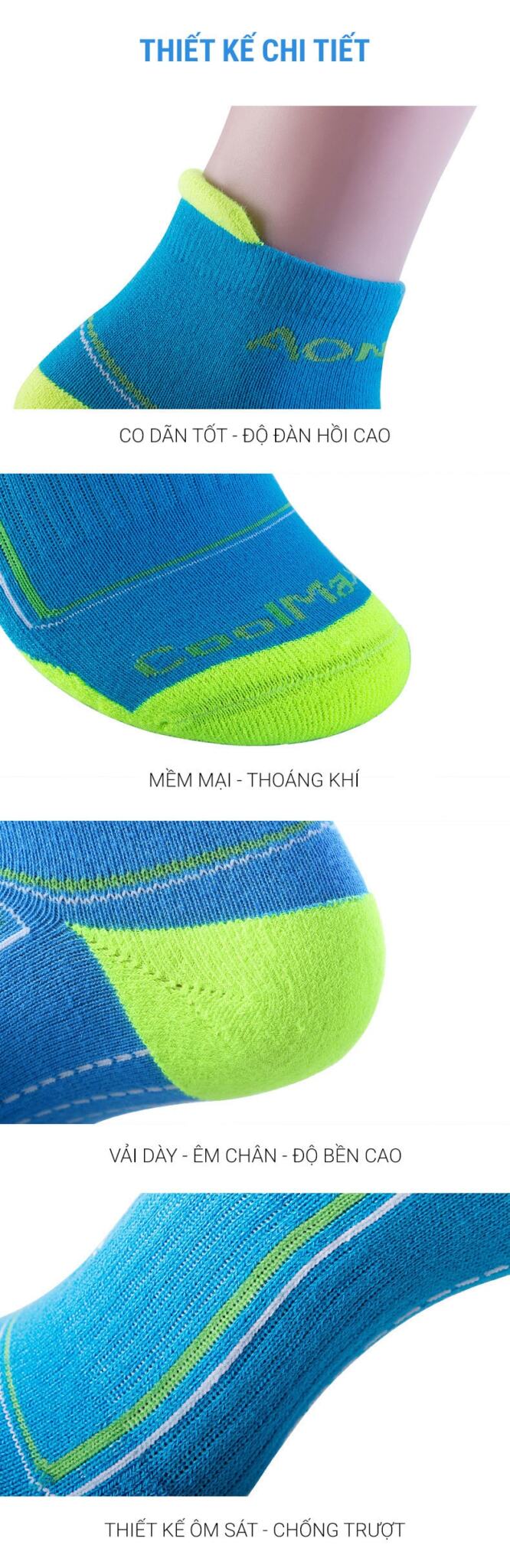 Vớ thể thao Aonijie CoolMax quarter 3 vo chay bo aonijie coolmax e4090 018 Vớ thể thao Aonijie CoolMax quarter - YCB.vn