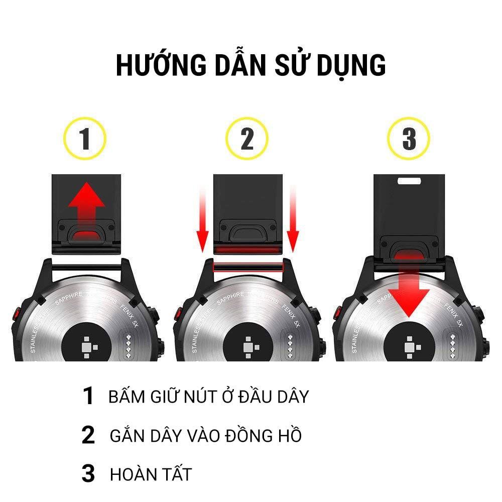 Dây đồng hồ Quick Fit 722 – fenix 7 / 6 / 5 Plus / 935 / 945 / 955 (22mm) 1 day deo garmin fenix 5 huong dan Dây đồng hồ Quick Fit 722 – fenix 7 / 6 / 5 Plus / 935 / 945 / 955 (22mm) - YCB.vn