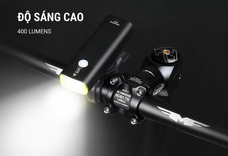 den led xe dap sac usb wheel up v9c 23 Đèn LED xe đạp trước pin sạc, chống nước Wheel Up V9C-400 - YCB.vn
