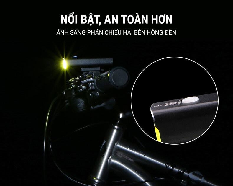 den led xe dap sac usb wheel up v9c 26 Đèn LED xe đạp trước pin sạc, chống nước Wheel Up V9C-400 - YCB.vn