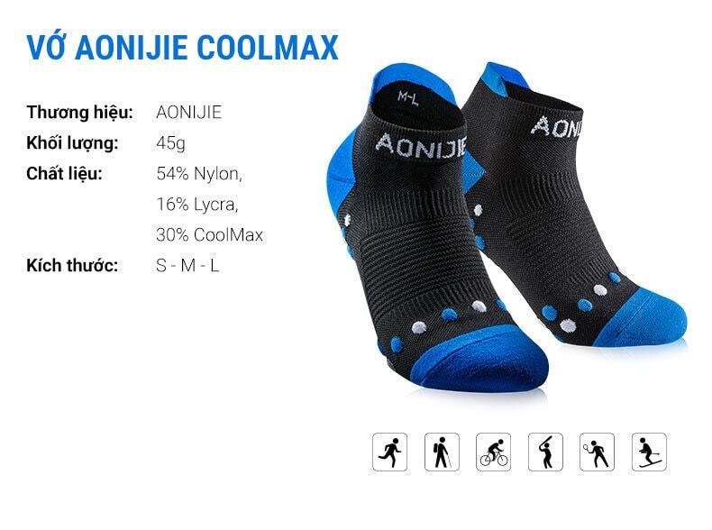 vo chay bo aonijie coolmax low cut 4 Vớ thể thao Aonijie CoolMax Low Cut - YCB.vn