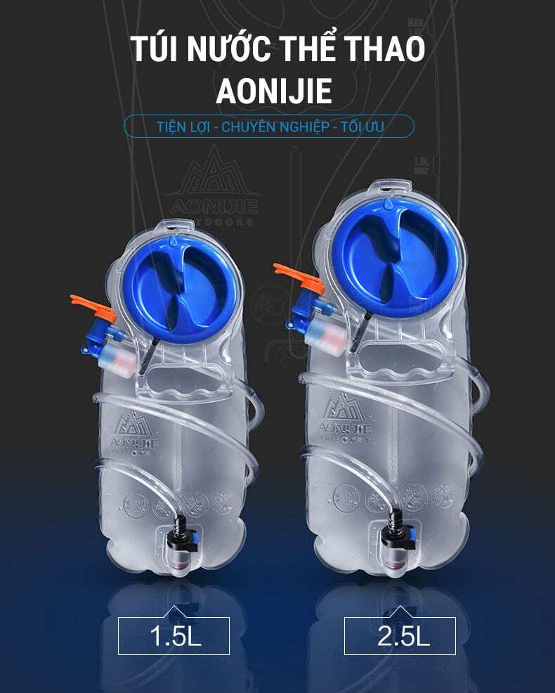 tui nuoc the thao aonijie tpu new 04 Túi nước thể thao Aonijie phiên bản mới (1.5 - 2.5 Lít) - YCB.vn