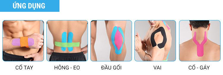 bang dan co kinesio x tape 006 Băng dán cơ YCB Kinesiology Tape PreCut khổ 5cm (cuộn 20 miếng cắt sẵn) - YCB.vn