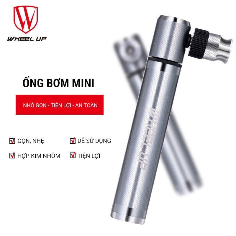 Ống bơm Wheel Up Mini 1 bom xe dap mini wheelup pp 01 001 Ống bơm Wheel Up Mini - YCB.vn