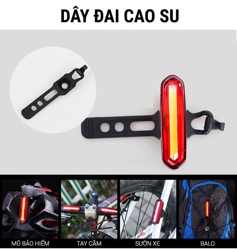 den duoi xe dap wheel up 13 Đèn hậu xe đạp pin sạc usb chống nước Wheel Up - YCB.vn