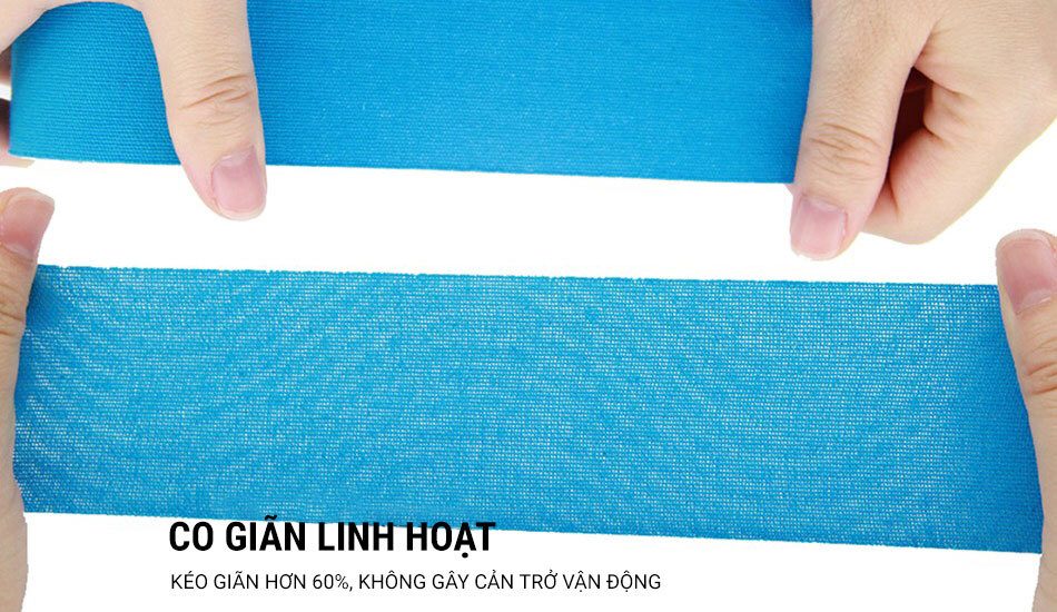 kinesiology tape 5cm pre cut 10 Băng dán cơ YCB Kinesiology Tape PreCut khổ 5cm (cuộn 20 miếng cắt sẵn) - YCB.vn