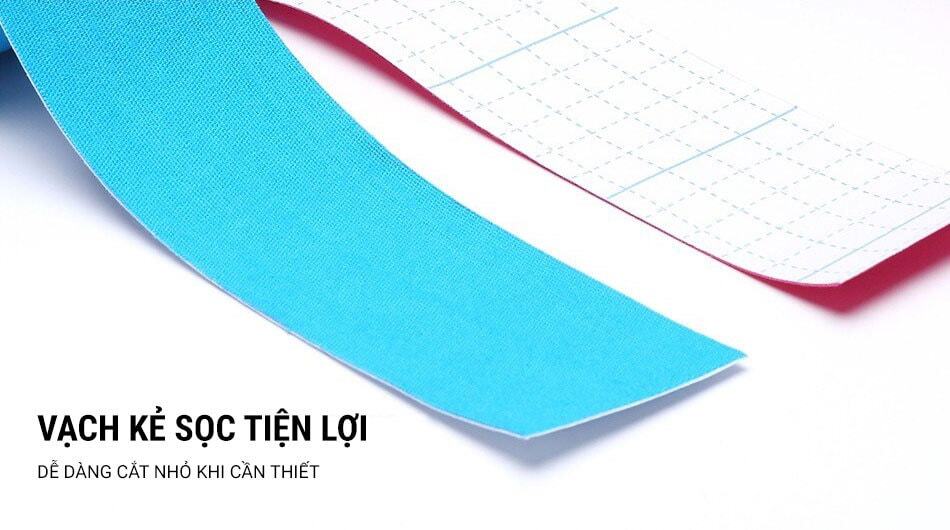 kinesiology tape 5cm pre cut 12 Băng dán cơ Kinesiology Tape Uncut khổ 5cm (cuộn 5m) - YCB.vn