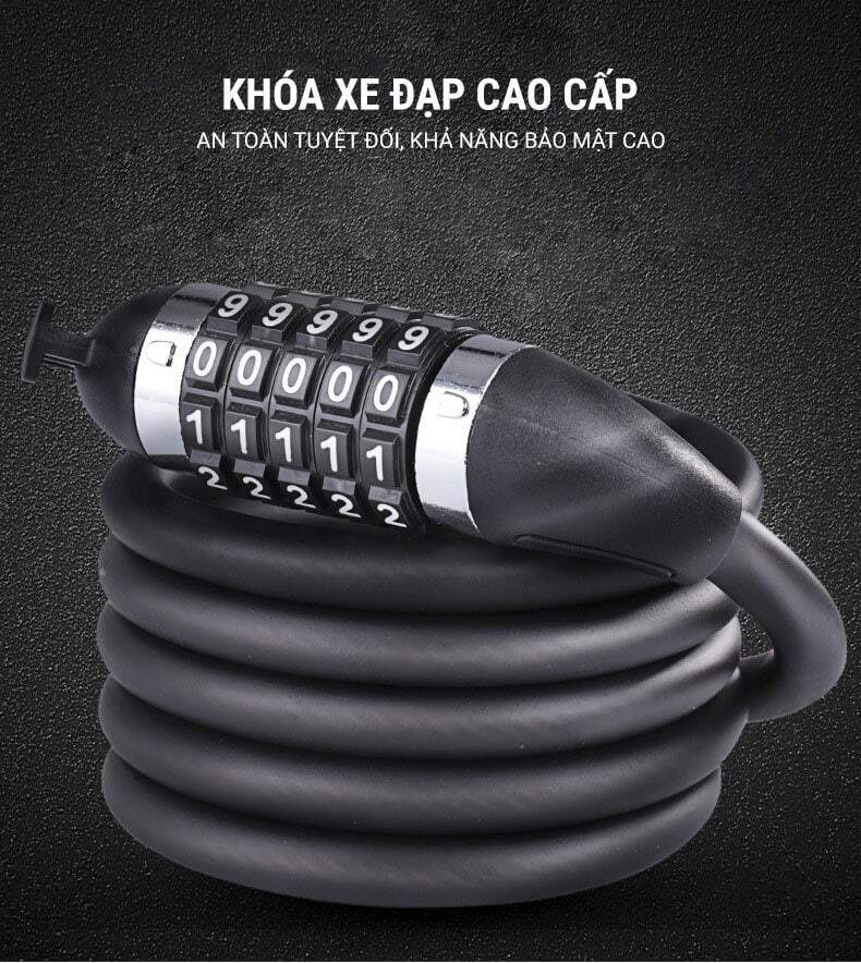 khoa xe dap wheel up 5 digit lk 01 005 01 Khóa dây xe đạp 5 số Wheel Up - YCB.vn