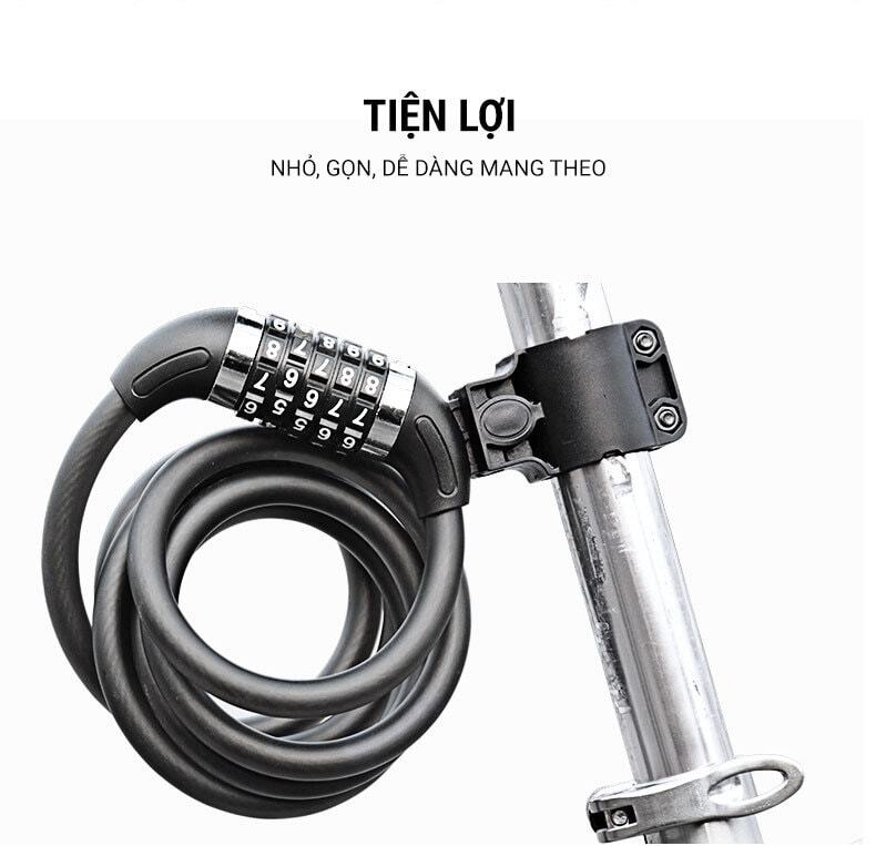 khoa xe dap wheel up 5 digit lk 01 005 07 Khóa dây xe đạp 5 số Wheel Up - YCB.vn