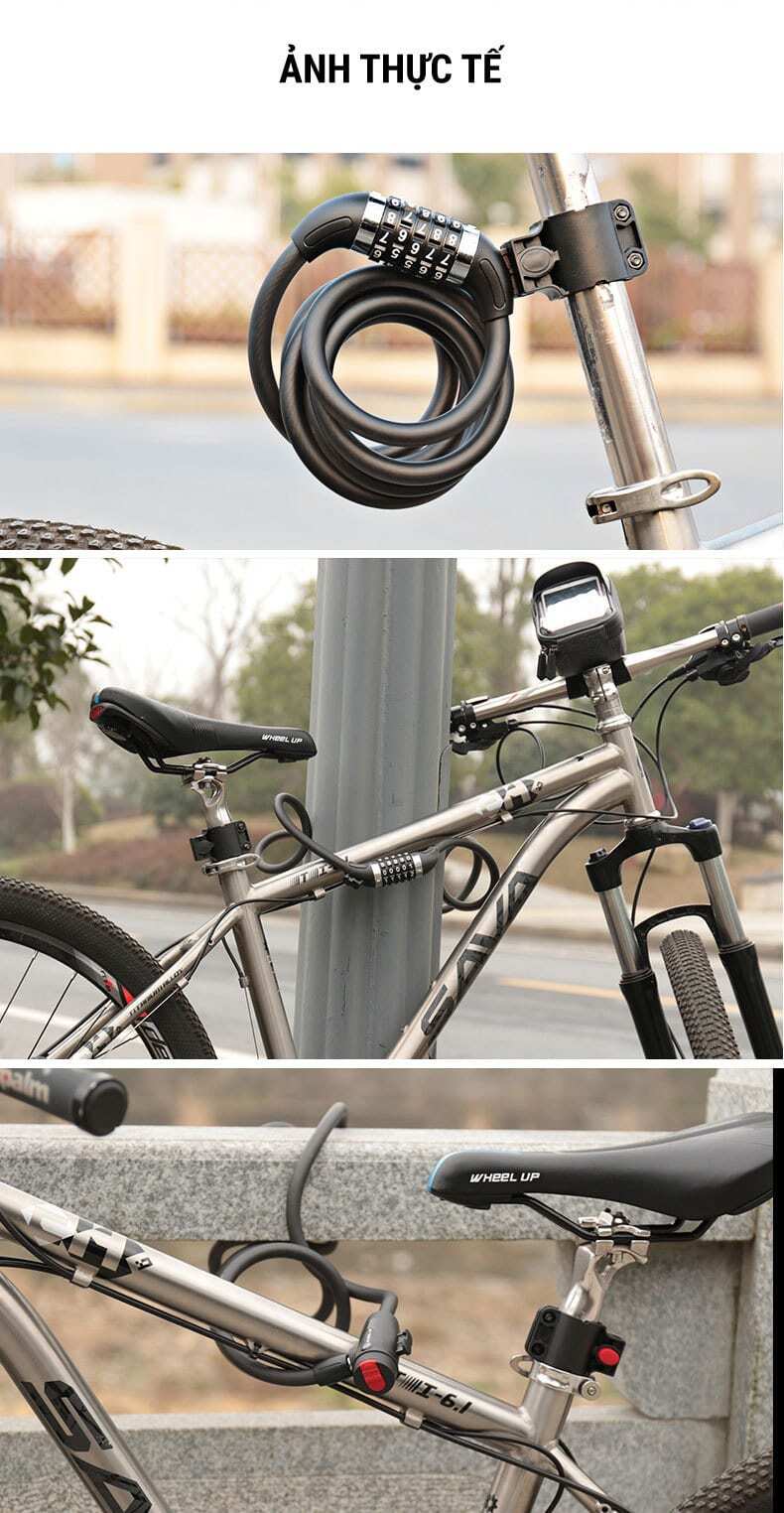 khoa xe dap wheel up 5 digit lk 01 016 Khóa dây xe đạp 5 số Wheel Up - YCB.vn