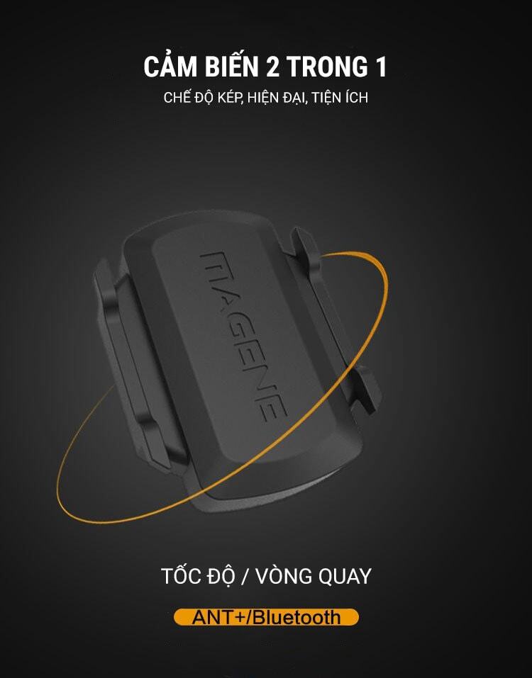 cam bien toc do vong quay gemini 210 01 Cảm biến tốc độ và vòng tua chân đạp xe 2-in-1 Magene S3+ Sensor - YCB.vn