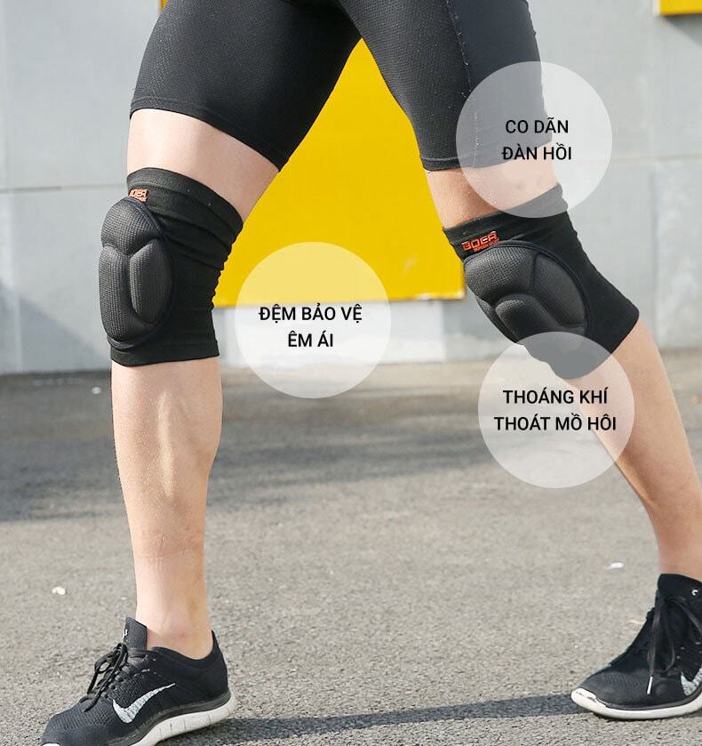 dai bao ve goi kn11 008 Đai bảo vệ gối chống va đập Boer Protect Knee Pad KN11 (1 cặp) - YCB.vn