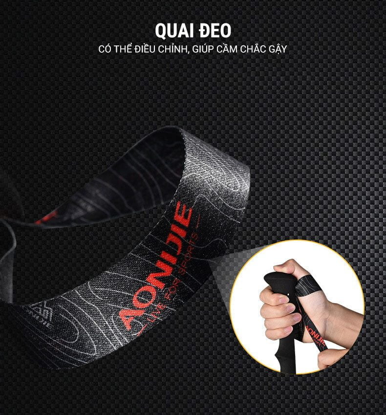 gay leo nui z pole aonijie 6 11 Gậy leo núi carbon Z-Pole Aonijie PL-12 (185 gram) - YCB.vn