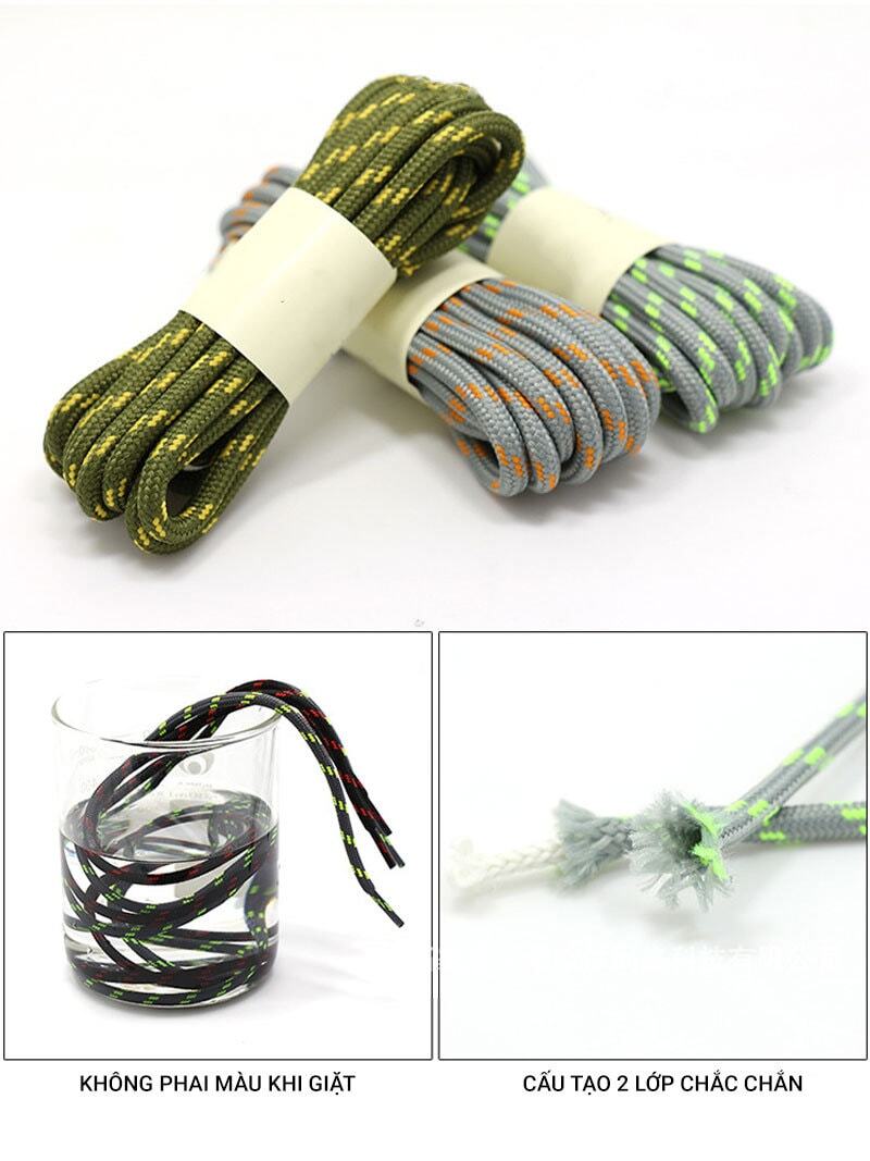 day giay boot laces 2 04 Dây giày tròn Boot Laces - Đen / Xanh Chuối - YCB.vn