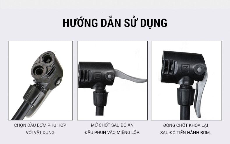 bom dap chan wheel up foot pump 10 02 Ống bơm đạp chân Wheel Up Foot Pump - YCB.vn