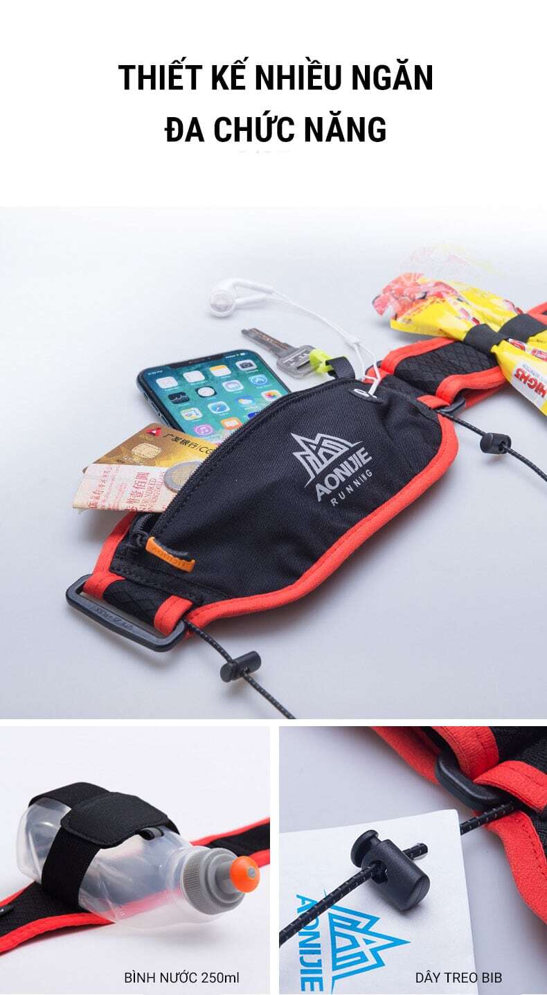 Đai đeo hông thi đấu Aonijie Racer Belt B029s (kèm 2 bình nước 250ml) 1 dai deo hong thi dau b029s 014 Đai đeo hông thi đấu Aonijie Racer Belt B029s (kèm 2 bình nước 250ml) - YCB.vn