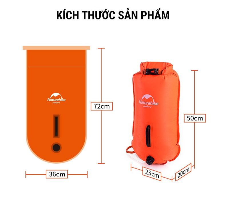 phao boi naturehike 28l 11 Phao bơi biển open water 3 lớp NatureHike (28L) - YCB.vn