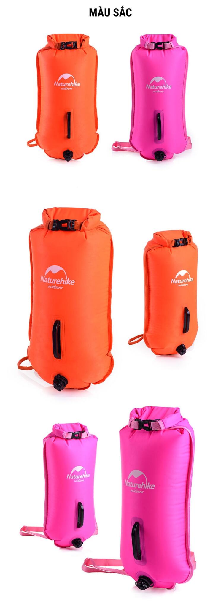 phao boi naturehike 28l 12 Phao bơi biển open water 3 lớp NatureHike (28L) - YCB.vn