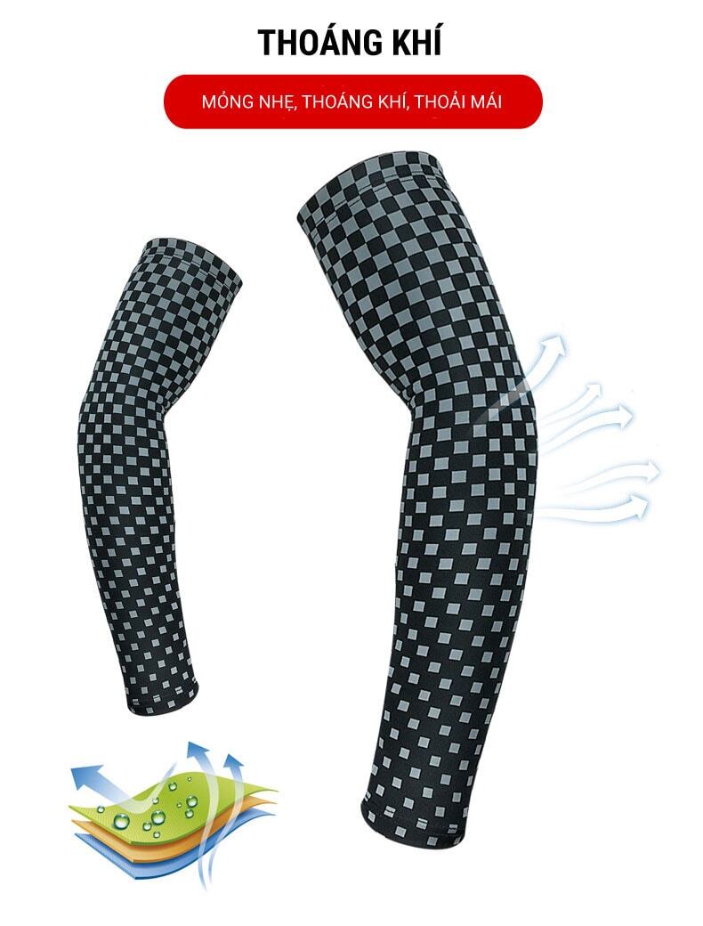 ong tay the thao checked arm sleeve as04 010 Ống tay thể thao Checked Arm Sleeve AS04 - YCB.vn