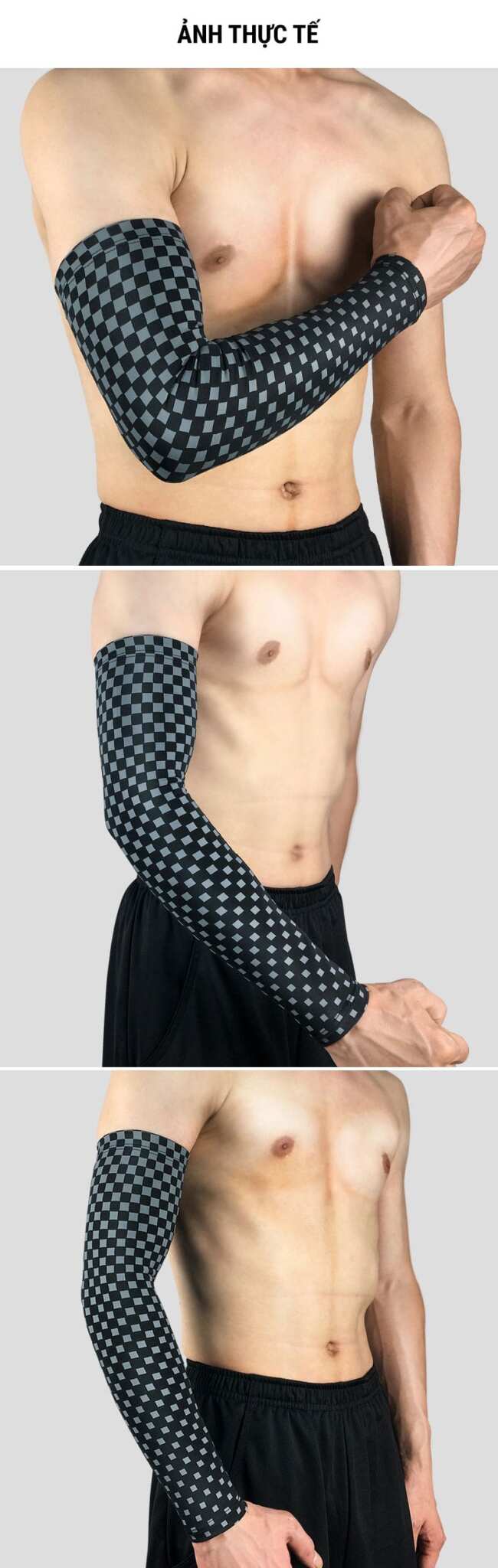 ong tay the thao checked arm sleeve as04 015 Ống tay thể thao Checked Arm Sleeve AS04 - YCB.vn