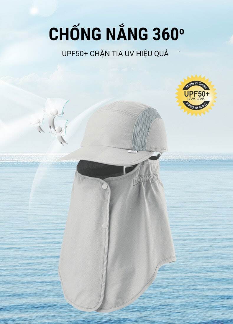 non che gay che mat chong nang naturehike h03 7 Nón chống nắng che gáy, che mặt UPF50+ Naturehike - YCB.vn