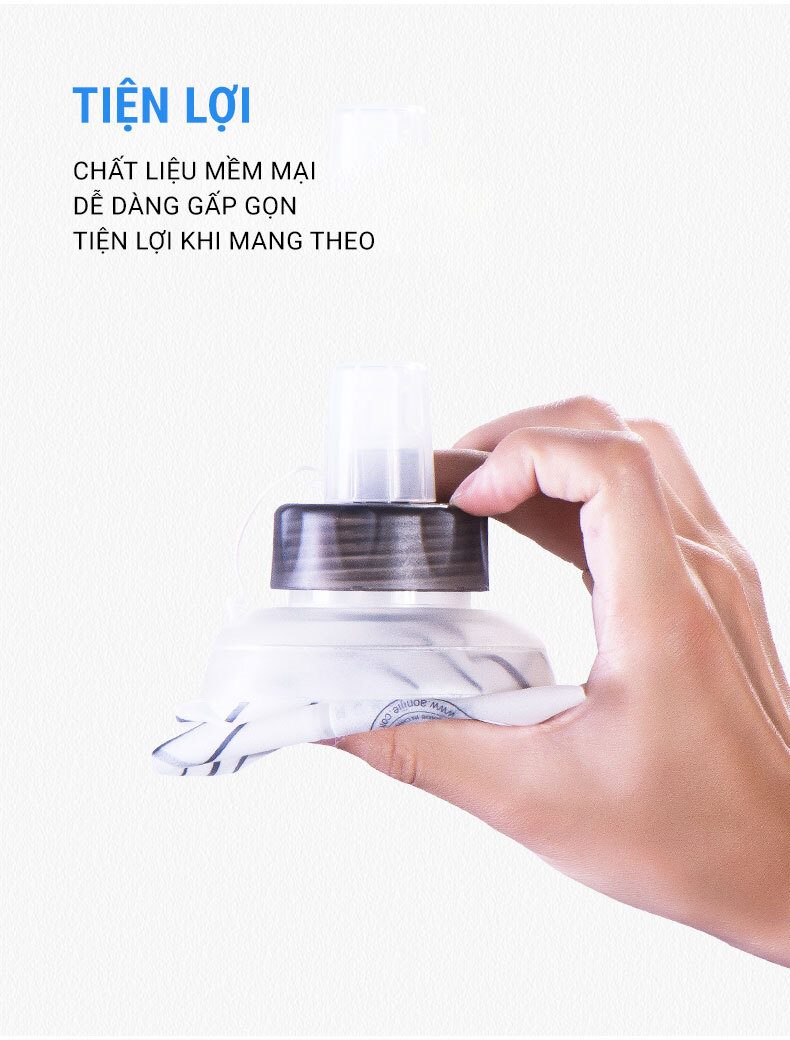 Bình nước dẻo Aonijie Quick Stow Flask (500ml) 4 binh nuoc deo aonijie quick stow flask 500ml 008 Bình nước dẻo Aonijie Quick Stow Flask (500ml) - YCB.vn