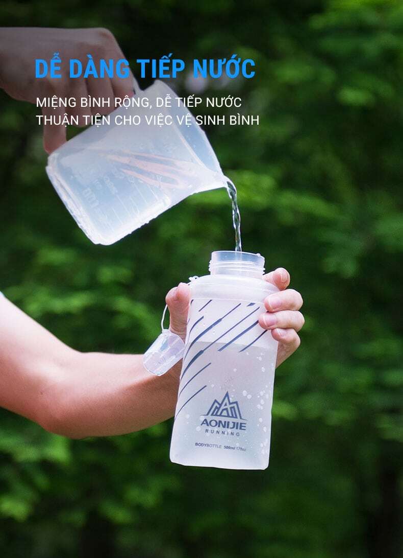 Bình nước dẻo Aonijie Quick Stow Flask (500ml) 5 binh nuoc deo aonijie quick stow flask 500ml 012 Bình nước dẻo Aonijie Quick Stow Flask (500ml) - YCB.vn