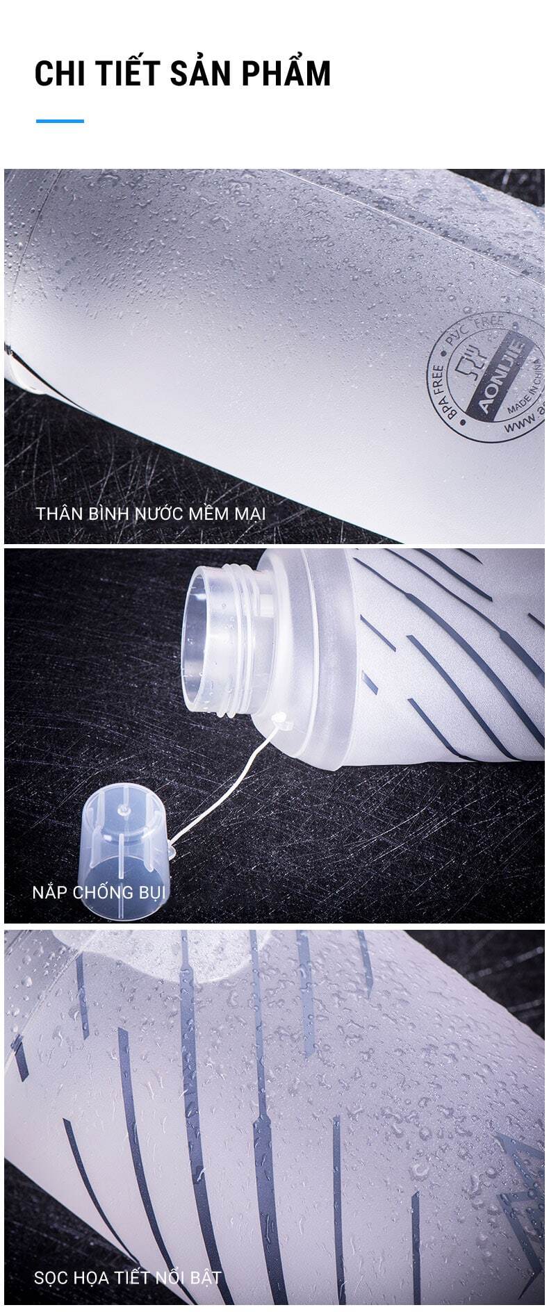 Bình nước dẻo Aonijie Quick Stow Flask (500ml) 8 binh nuoc deo aonijie quick stow flask 500ml 017 Bình nước dẻo Aonijie Quick Stow Flask (500ml) - YCB.vn