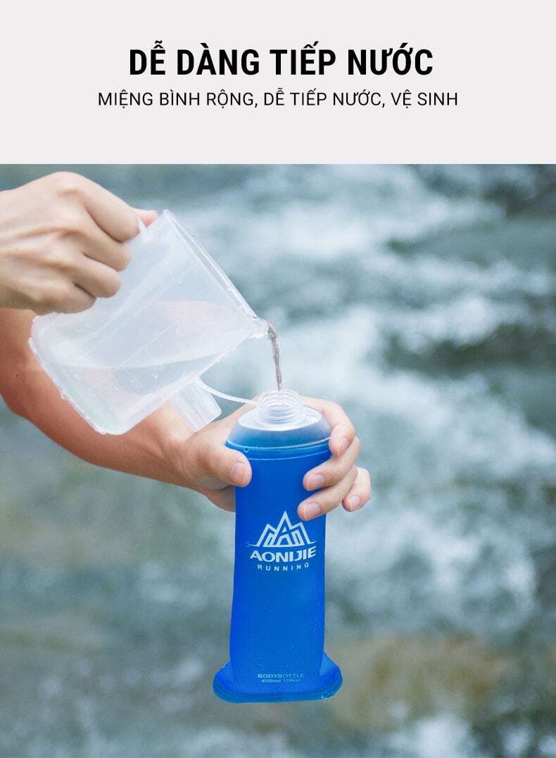 Bình nước dẻo TPU soft flask Aonijie SD19 (450ml) 6 binh nuoc deo aonijie soft flask 450ml 021 Bình nước dẻo TPU soft flask Aonijie SD19 (450ml) - YCB.vn