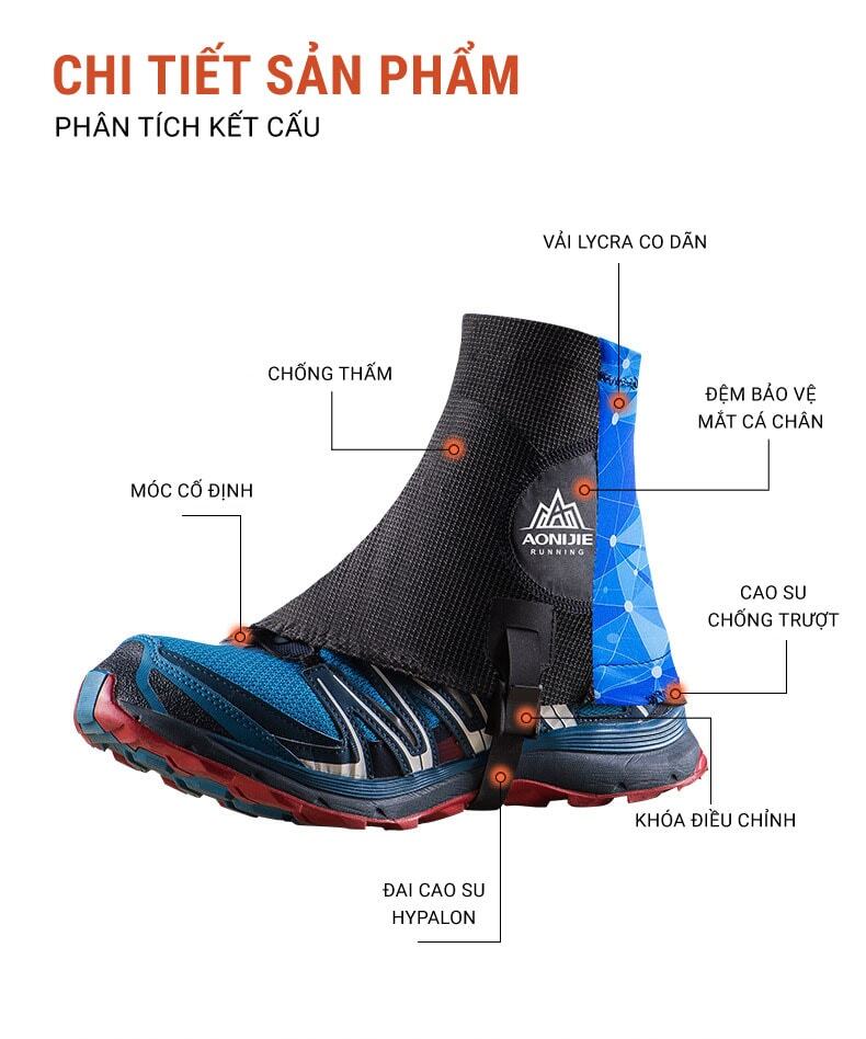 Xà cạp giày chạy địa hình Aonijie Trail Gaiters E941 7 Xà cạp giày chạy địa hình Aonijie Trail Gaiters E941 - YCB.vn