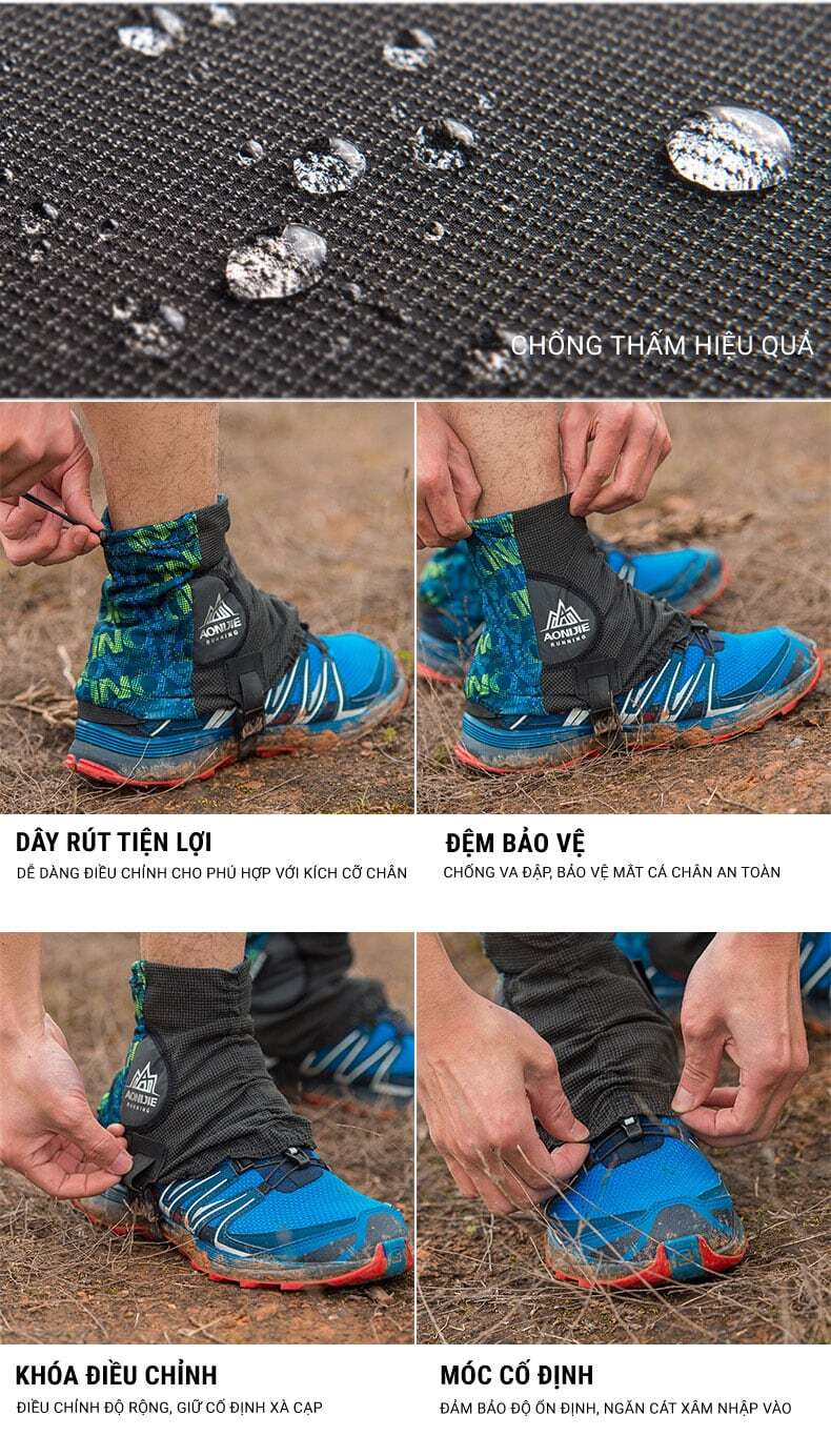 Xà cạp giày chạy địa hình Aonijie Trail Gaiters E941 8 Xà cạp giày chạy địa hình Aonijie Trail Gaiters E941 - YCB.vn