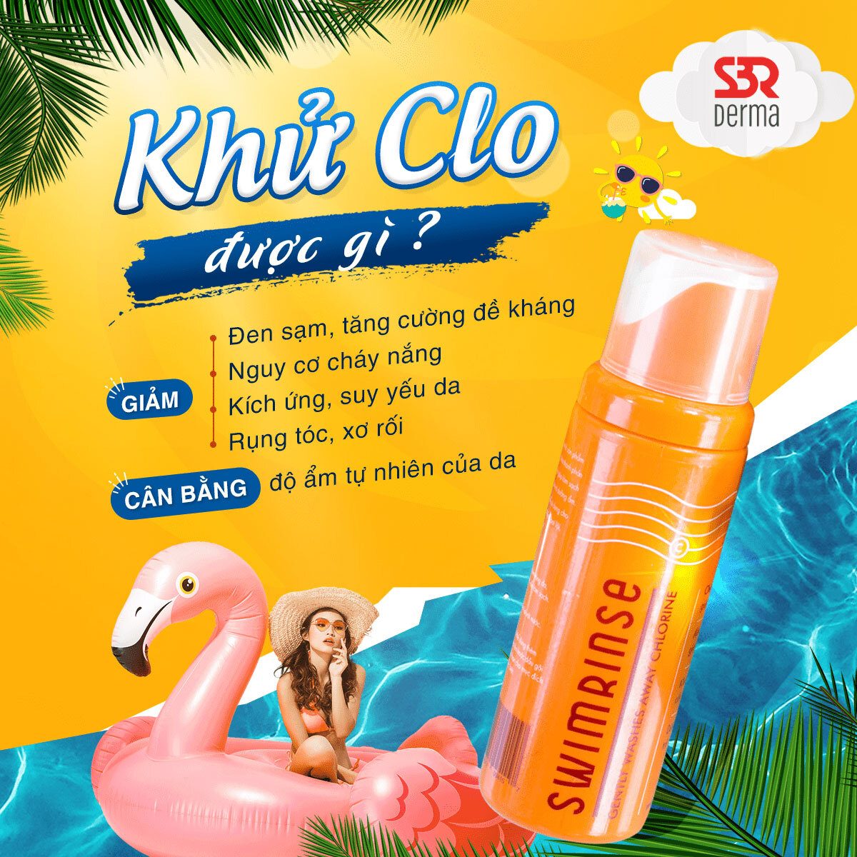 Chai xịt khoáng khử Clo sau khi bơi SwimRinse 9 SwimRinse 09 Chai xịt khoáng khử Clo sau khi bơi SwimRinse - YCB.vn