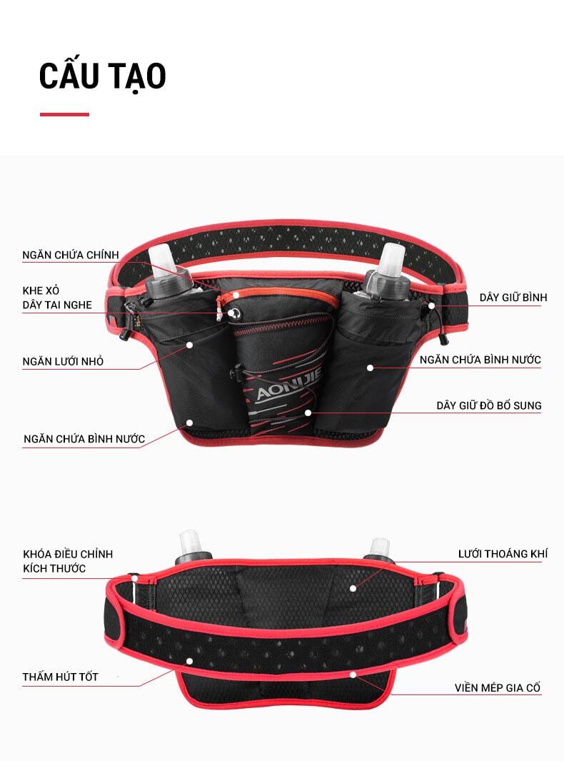 Đai đeo hông đựng nước Aonijie Hydration Belt W959 (B035) - YCB.vn