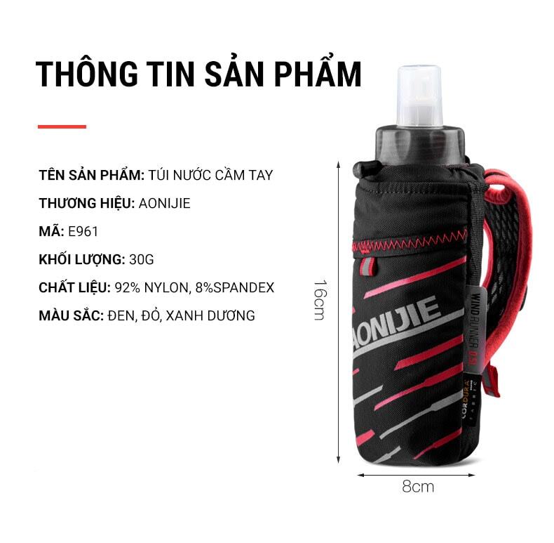 Túi nước cầm tay Aonijie E961 8 aonijie handheld e961 13 Túi nước cầm tay Aonijie E961 - YCB.vn