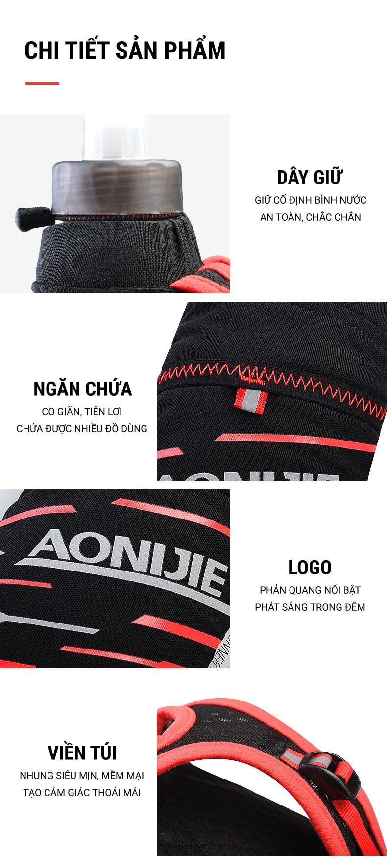 Túi nước cầm tay Aonijie E961 10 aonijie handheld e961 24 Túi nước cầm tay Aonijie E961 - YCB.vn
