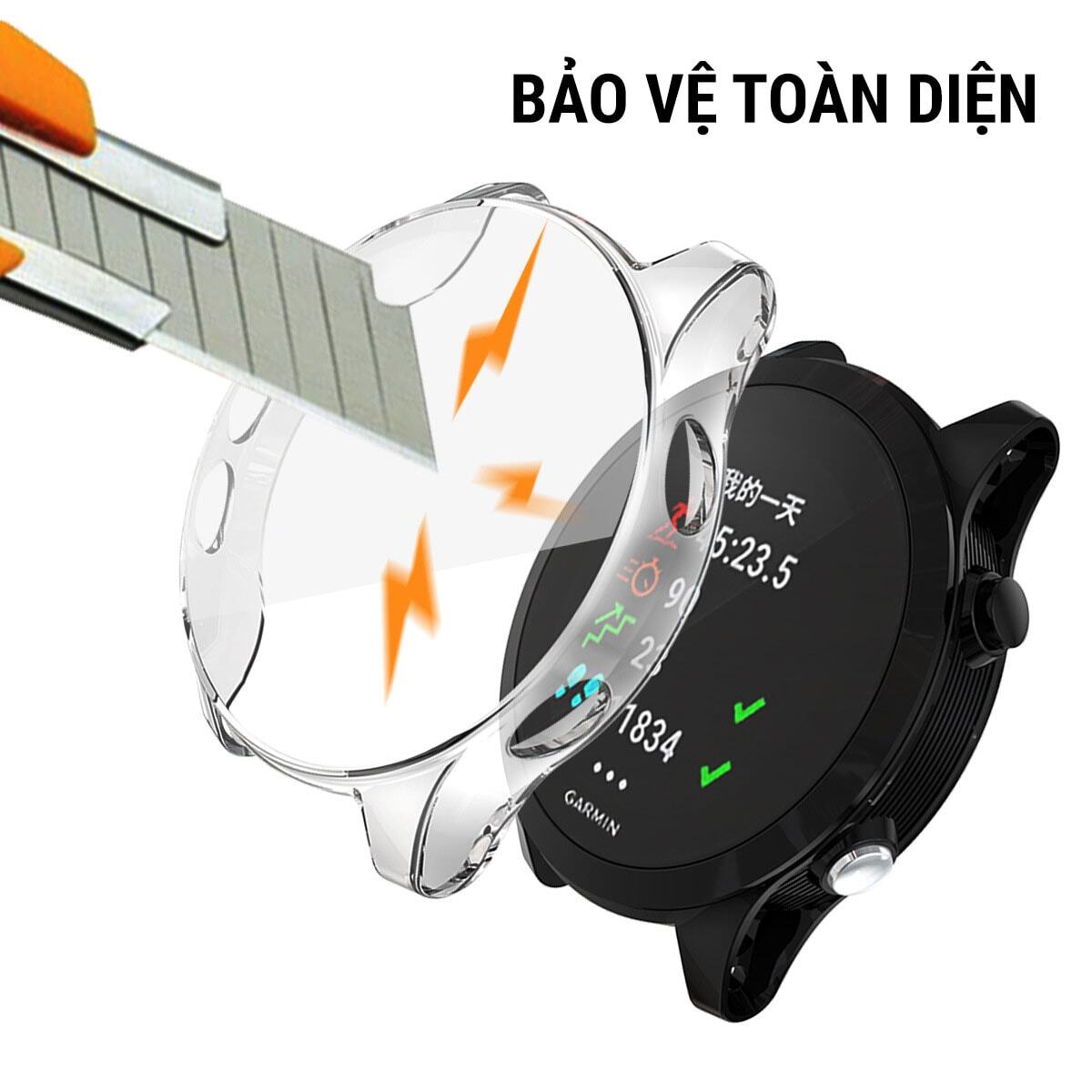 case bao ve tpu garmin forerunner 945 04 Case đồng hồ TPU tích hợp mặt bảo vệ cho Garmin Forerunner 935 / 945 - YCB.vn