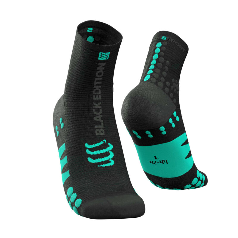 compressport pro racing socks v3.0 run high - black edition 2021 01