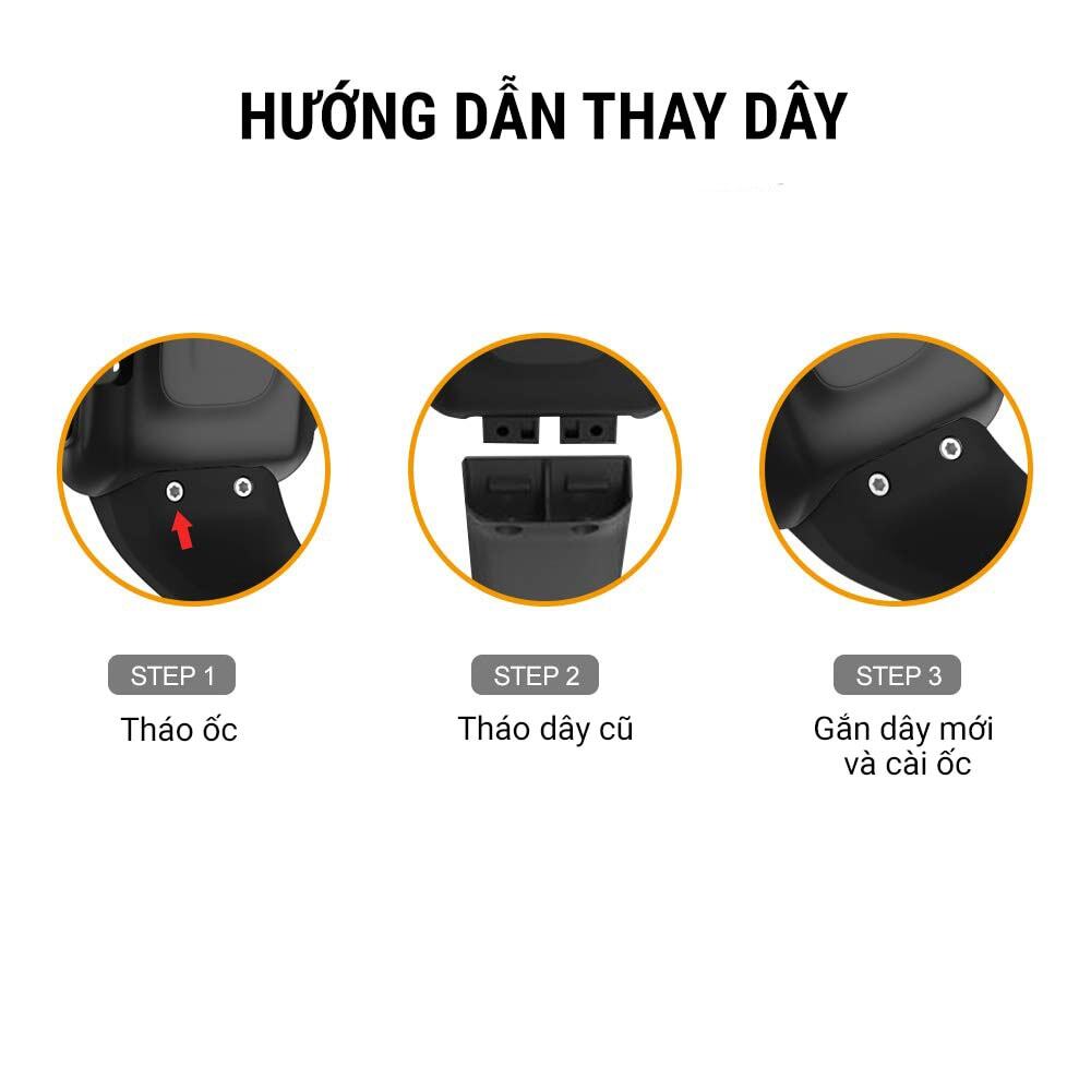 day dong ho garmin forerunner 35 40 Dây đeo đồng hồ silicon Garmin Forerunner 45 (20 mm) - YCB.vn
