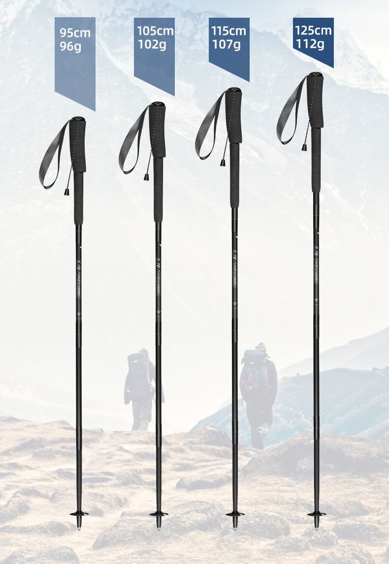 gay leo nui pioneer pl 16 16 Gậy leo núi dạng gấp Z-Pole siêu nhẹ Pioneer Cross-Country PL-16 (96 gram) - YCB.vn