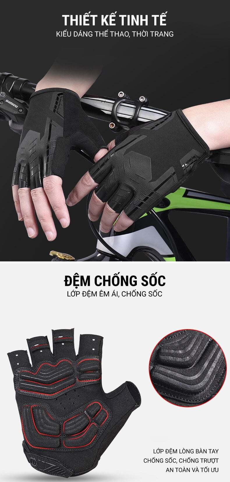 gang tay xe dap wheel up s191 7 Găng tay xe đạp hở ngón Wheel Up S191 - YCB.vn